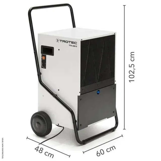 Déshumidificateur chantier TTK 650 S gaz chauds TROTEC mobile professionnel