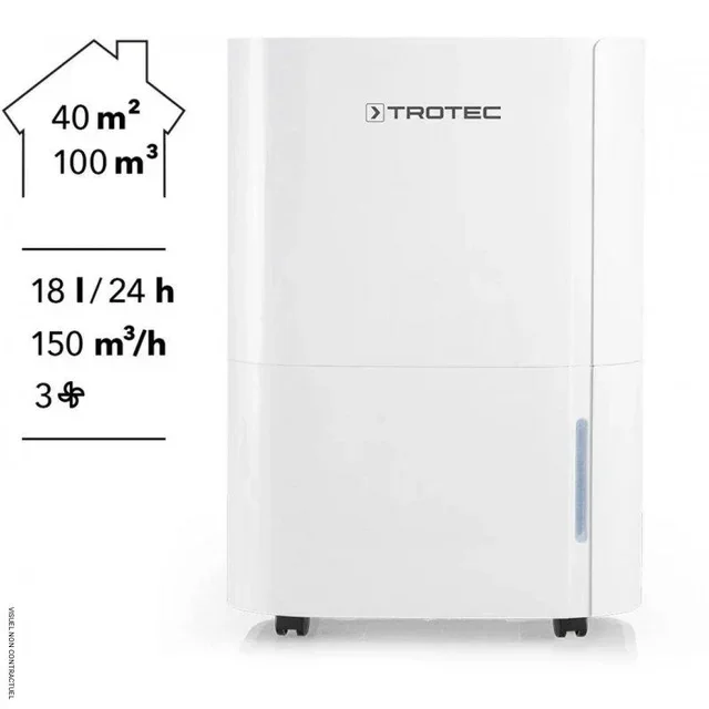 Déshumidificateur mobile Trotec TTK 54 E 18L/jour blanc design compact