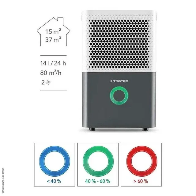 Déshumidificateur mobile Trotec TTK 33 E 33L/jour - Silencieux 43dB