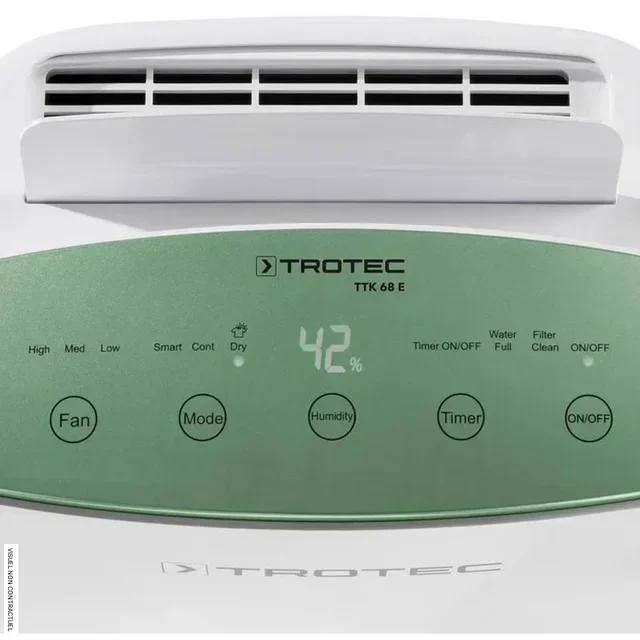Déshumidificateur Trotec TTK 68 E 24L/j design vert métallisé mobile