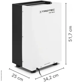Deshumidificador Trotec TTK 105 S 105L/día aluminio profesional