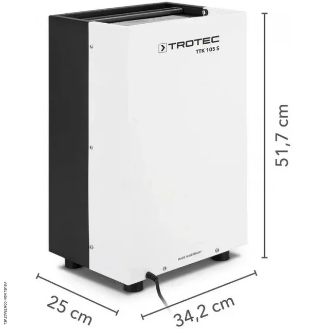 Deshumidificador Trotec TTK 105 S 105L/día aluminio profesional