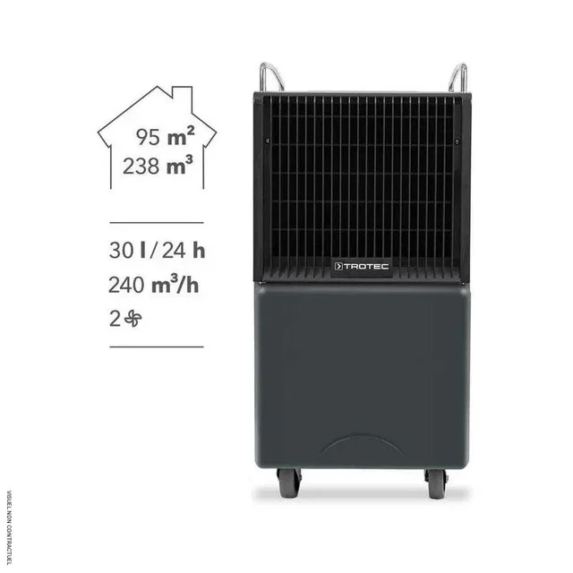 Déshumidificateur Trotec TTK 120 E 30L/j gaz chaud professionnel