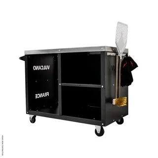 Desserte VULCANO multifonction pour four à pizza et barbecue avec rangement