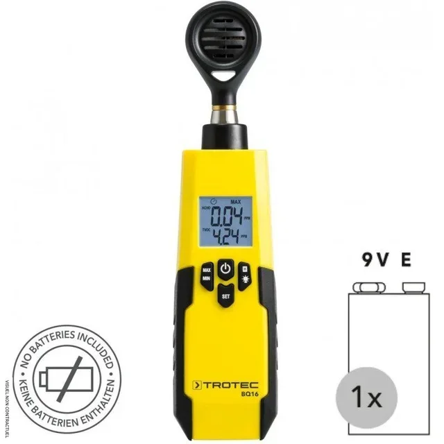 Détecteur formaldéhyde HCHO & COVT BQ16 Trotec - Mesure qualité air intérieur