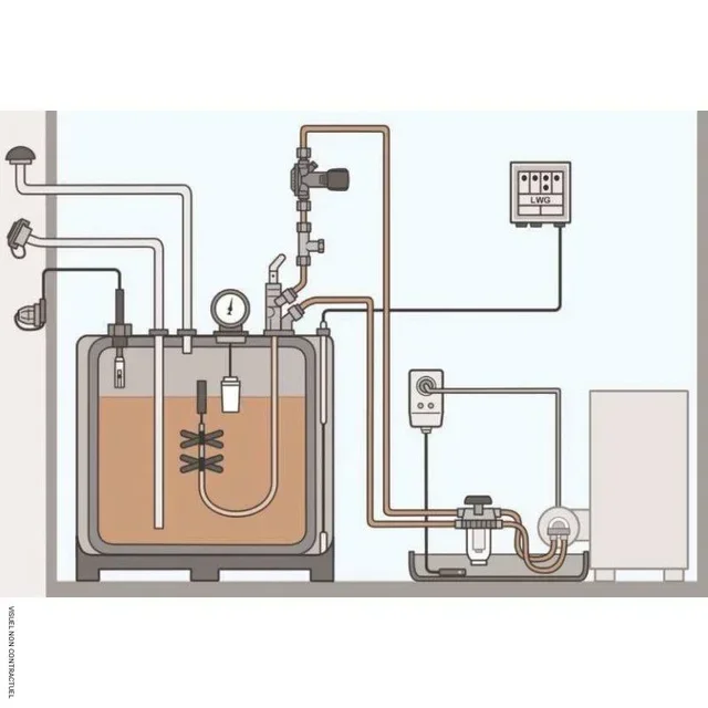 Détecteur de fuites LWG 2000 avec câble sonde et alarme sonore visuelle pour réservoirs et tuyauteries