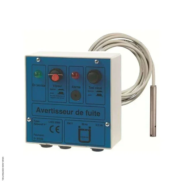 Détecteur de fuites LWG 2000 avec câble sonde et alarme sonore visuelle pour réservoirs et tuyauteries