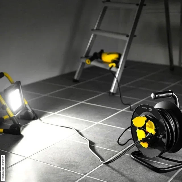 20m Cable Reel 4 Sockets IP44 Trotec PVD1EU Construction Site