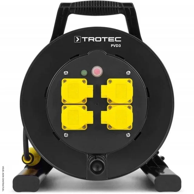 Trotec PVD3 Electric Cable Reel 40m 4 Sockets IP54 Construction Site