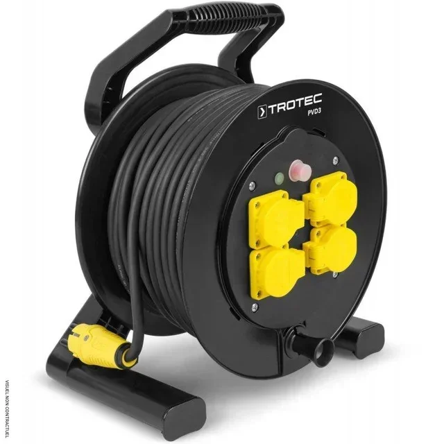 Trotec PVD3 Electric Cable Reel 40m 4 Sockets IP54 Construction Site