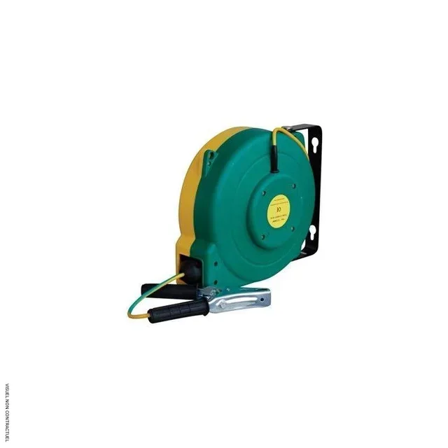 Automatic equipotential bonding reel 16m CEMO with green/yellow cable 8mm² and crocodile clips