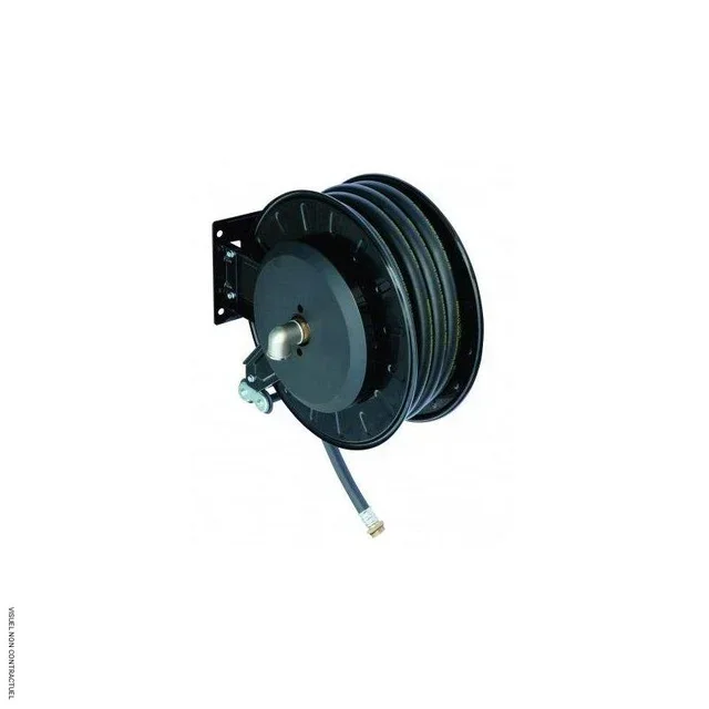Enrouleur gasoil automatique CEMO 10m flexible caoutchouc DN19