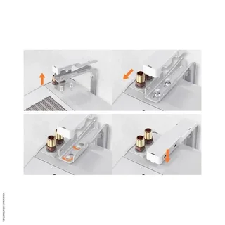 Console fixation équerres rideau air WING noir 100cm VTS