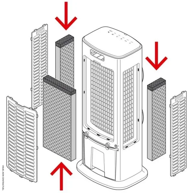 Filtro de evaporação favo de mel PAE 45 TROTEC substituição humidificador