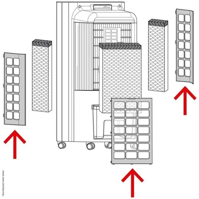 Filtros de substituição PAE 31 Trotec - Pack de 3 filtros de ar para resfriador de ar