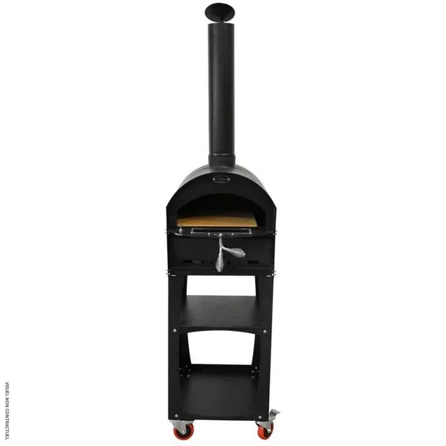 Four à pizza bois Vulcano Le Tradi 46x40cm porte vitrée