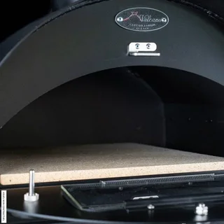 Four à pizza bois Vulcano Le Tradi 46x40cm porte vitrée