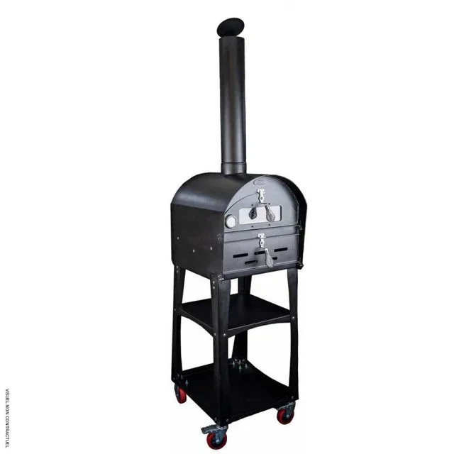 Four à pizza bois Vulcano Le Tradi 46x40cm porte vitrée