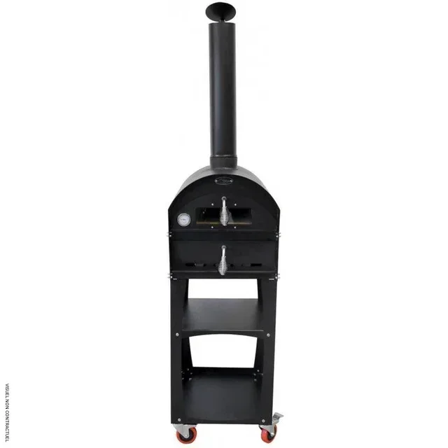 Four à pizza bois Vulcano Le Tradi 46x40cm porte vitrée