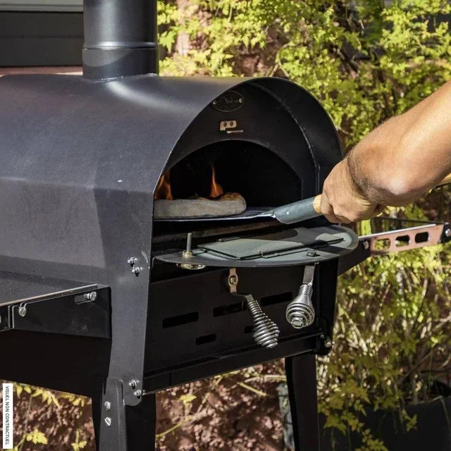 Four à pizza bois Vulcano Le Tradi 46x40cm porte vitrée