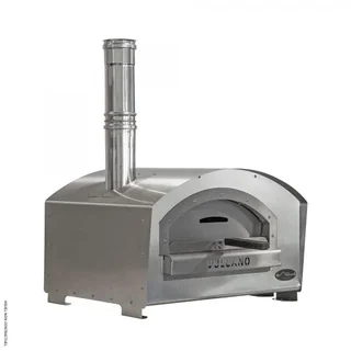 Horno de pizza y barbacoa 2 en 1 de acero inoxidable TAAL Vulcano para exterior con leña