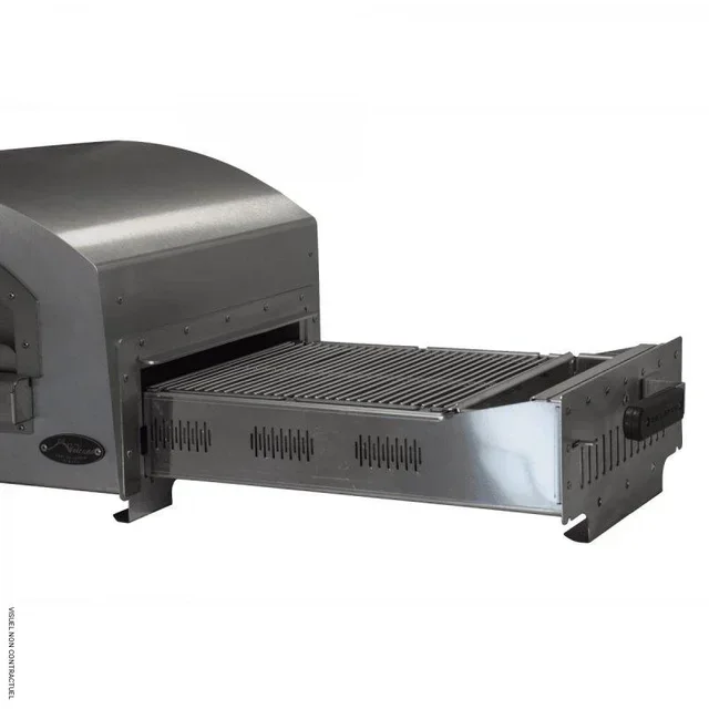 Horno de pizza y barbacoa 2 en 1 de acero inoxidable TAAL Vulcano para exterior con leña