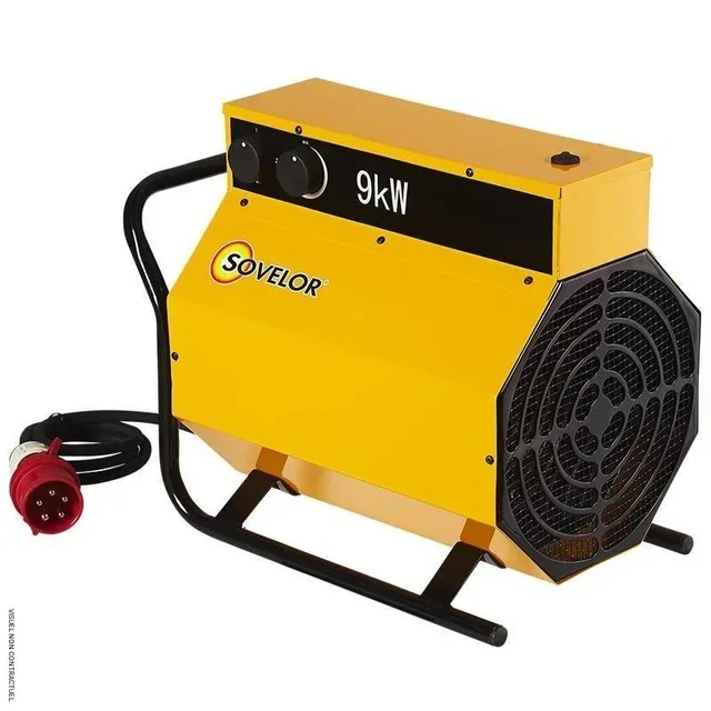 Générateur air chaud électrique C9 triphasé 9kW SOVELOR - chauffage chantier mobile