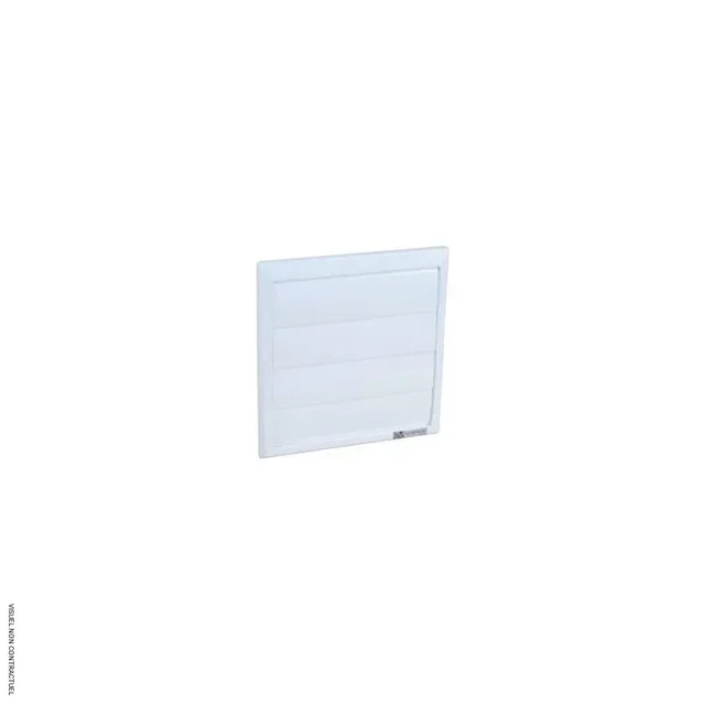 White Vortice LINEO 125 non-return backdraft shutter grille