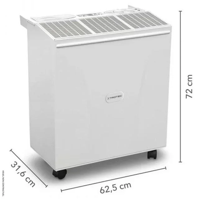 Humidificateur professionnel Trotec B 400 60L/jour 360m² hygrostat mobile