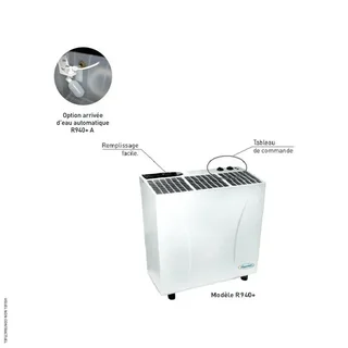 Humidificateur mobile REXAIR R940+ 60L/j 360m² professionnel