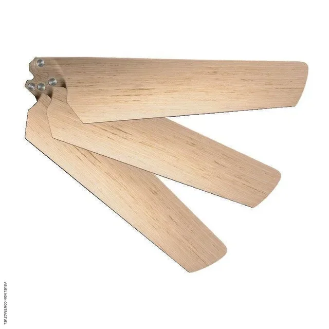 3-Flügel Deckenventilator Set Helle Eiche Nordik Air Design Ø140 cm Vortice Axelair