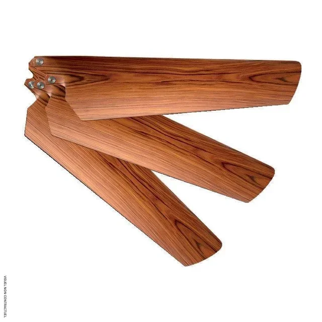 3 Flügel Deckenventilator Set Palisander Holz Nordik Air Design 140 cm