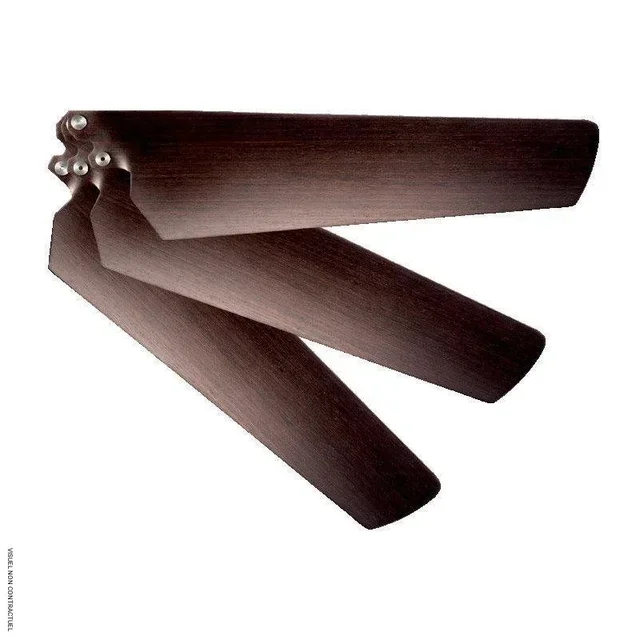 3-Flügel Wenge Holz Deckenventilator Set Nordik Air Design Ø160 cm Vortice Axelair