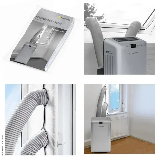 Kit calfeutrage fenêtre AirLock 200 Trotec 400cm 1-2 gaines climatiseur mobile