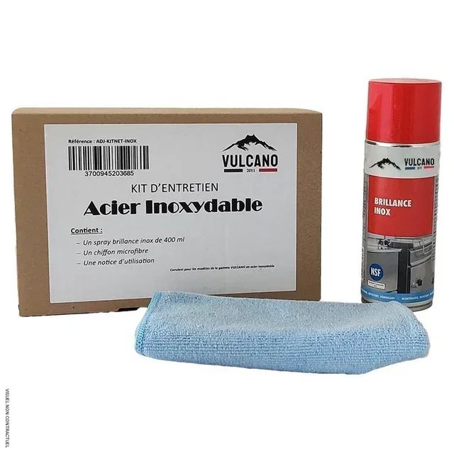 VULCANO stainless steel oven maintenance kit - stainless steel cleaning accessories