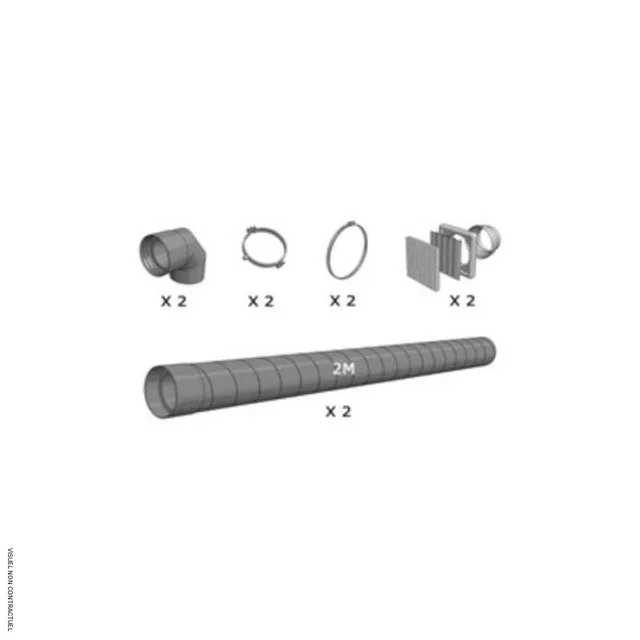 Insulated duct kit Wine IN25 Ø125mm WineMaster installation
