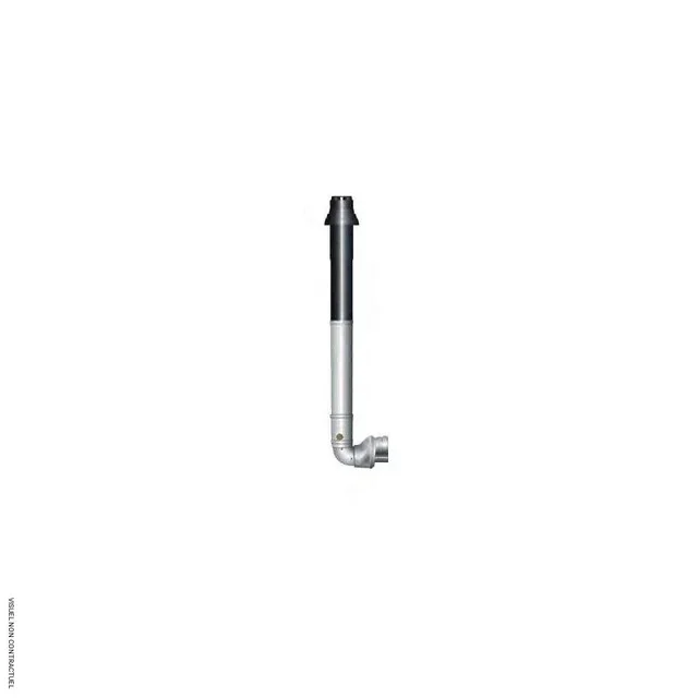 Kit de salida de techo Ø80mm aluminio SEET concentrico tubo estufa campana