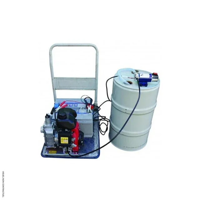 Kit vidange 12V CEMO pompe aspiration huile gasoil réversible 5,5 l/min