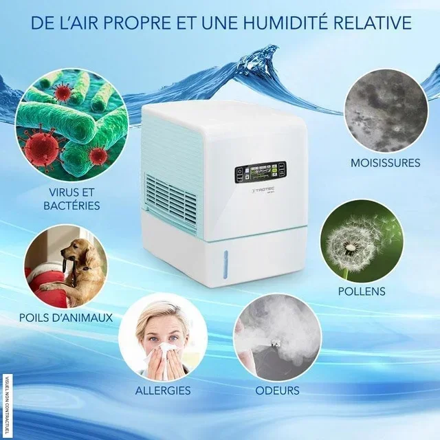 Laveur d'air 3 en 1 Trotec AW 20 S - Humidificateur purificateur HEPA 55m²