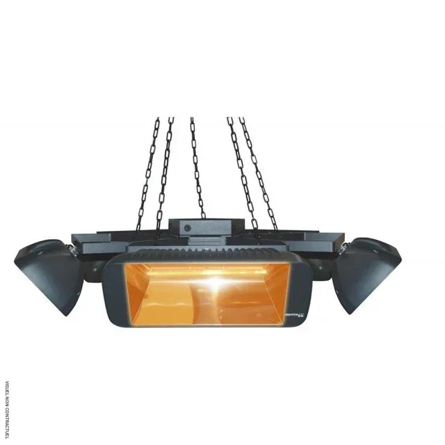 Lustre chauffage infrarouge HELIOSA Pentagono 5x1500W terrasse restaurant