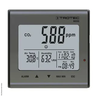 Medidor de CO2 BZ25 Trotec - Qualidade do Ar