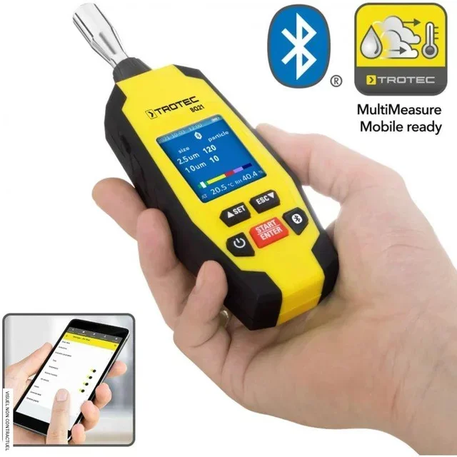 Medidor partículas finas BQ21 Trotec PM10 PM2.5 qualidade ar