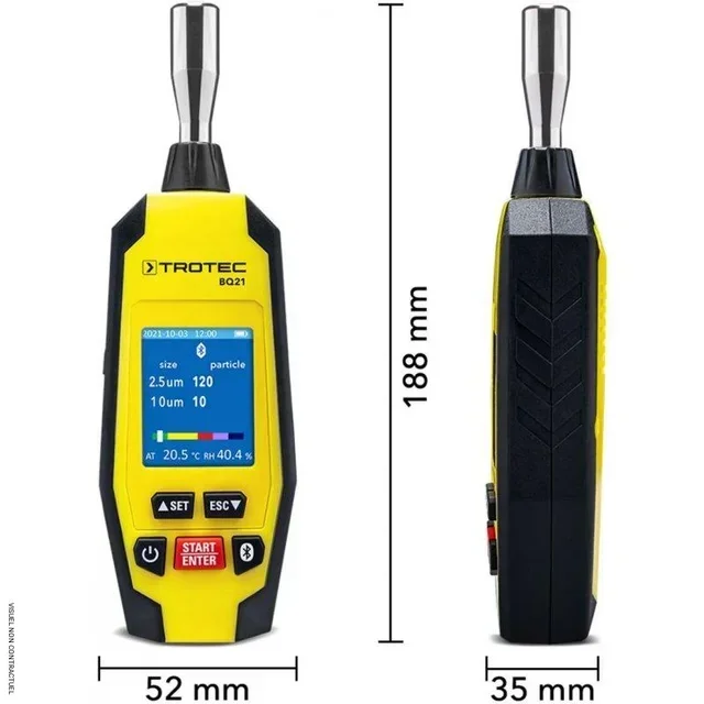 Mini-compteur particules fines BQ21 Trotec PM10 PM2.5 mesure qualité air
