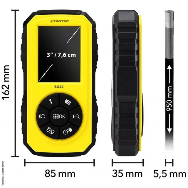 Mini endoscope vidéo BO22 Trotec écran 3" sonde 5,5mm étanche IP67