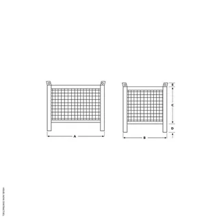 Panier métallique 1000 kg empilable avec portillon CMR-10SP IMER