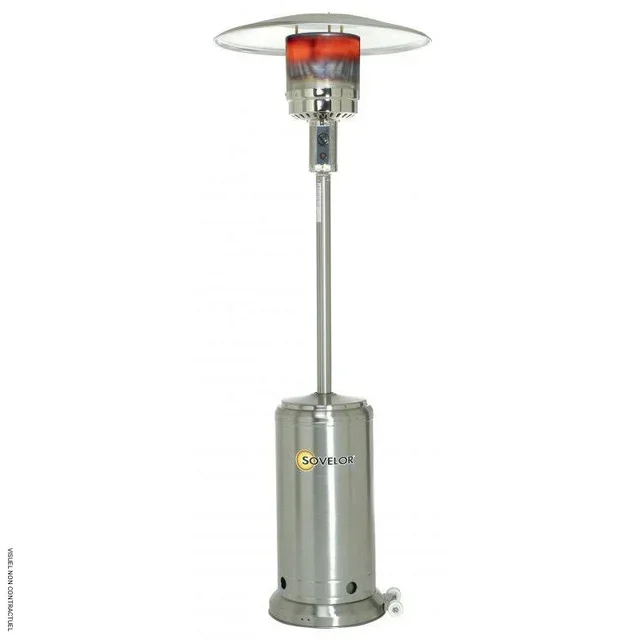 Parasol chauffant gaz BRASILIA MI Inox Sovelor terrasse extérieur