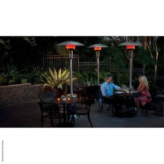 Parasol chauffant gaz propane 12kW inox SPLUS terrasse extérieure