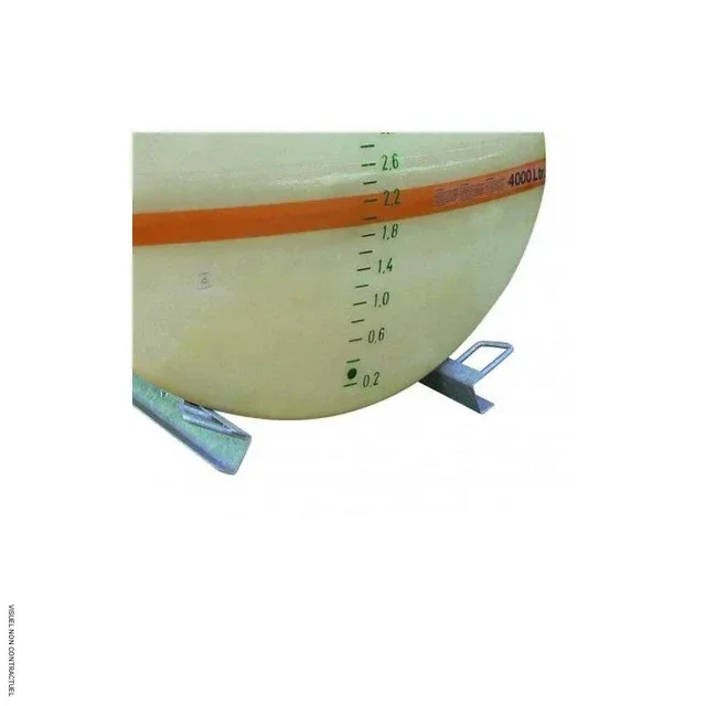Galvanized steel skids for 2000L short oval CEMO GRP tank