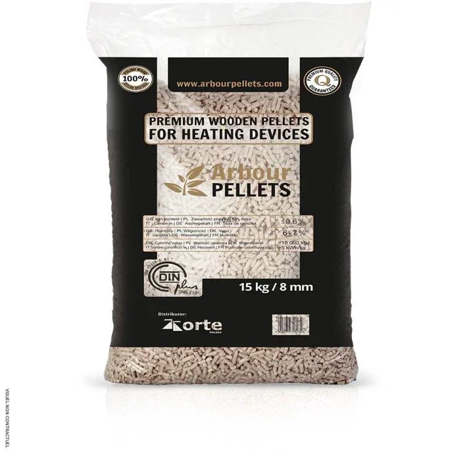 Palette 66 bags wood pellets A1 Orte 15kg - Premium certified granules