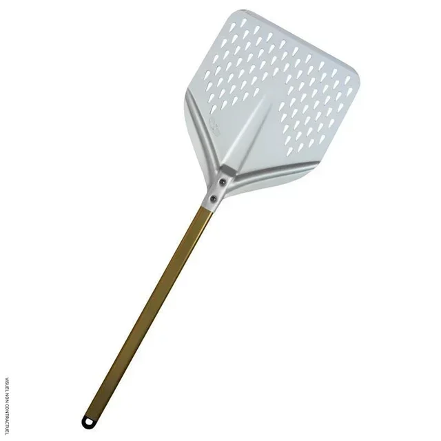Professional perforated aluminum pizza peel VULCANO